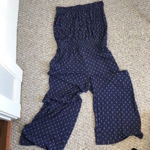 Strapless Wide Leg Jumpsuit